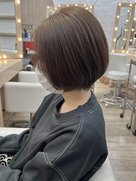 エレノア 渋谷公園通り店(Eleanor) オリーブベージュ×くびれショートボブ