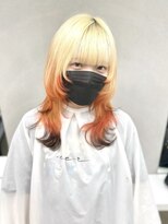 ディア(.eer) トレンドデザイン☆きつねカラー/毛先カラー/ロングウルフカット