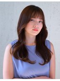 小顔ミディ/S字ウェーブ/韓国ヘア/前髪カット/髪質改善