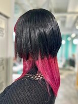 マティーナ ヘアー 池袋(Matina hair)&nbsp;【ウルフ×ブラック×インナーピンク】20代30代40代50代
