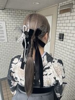 フェリーチェ(Felice)&nbsp;タイトポニー タイトヘア 卒業式ヘア 袴ヘア 振袖ヘア 銀箔