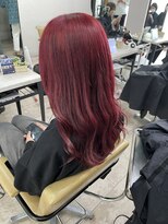 アジールヘア 所沢プロペ通り店(agir hair)&nbsp;カールセミディ姫カット美髪ピンクブラウンレッド所沢練馬韓国