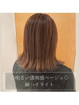オーガニックエコ 川越(organic+eco)&nbsp;20代30代40代大人かっこいいベージュハイライト×ミディアム
