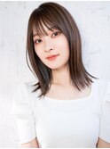 ☆大人可愛い艶髪ミディアム 外ハネストレート 20代30代40代☆