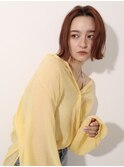 外ハネボブミニボブ透明感カラー