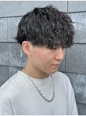 メンズマッシュパーマ波巻きスパイラルパーマニュアンスパーマ