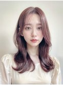 くびれヘア 透明感ラベンダーカラー 似合わせカット