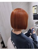 【ガーリー】オレンジボブ
