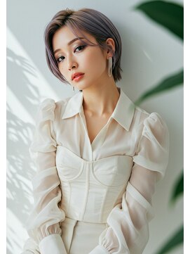 フルショウ 栄店(FURUSHO) 全頭ブリーチマッシュショート艶髪ラベンダーミルクティー