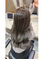 ハローバイシー 仙台(Hello by Sea)&nbsp;くすみブラウン×くびれヘア[夏/ボブ/グレージュ]