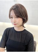 結べるレイヤーボブ/小顔似合わせカット/透明感カラー