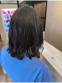 ダークグレー/くびれボブ