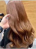 ベージュブラウンのうるツヤロング