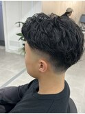 MEN’S HAIR/サーフカール/刈り上げセンターパート/金沢文庫