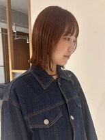 ラミエ バイ メルト 吉祥寺(lamie by melt) 小川/ブリーチなしwカラーオレンジブラウンレイヤーボブ吉祥寺