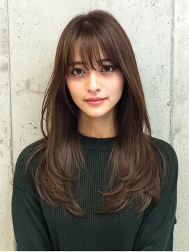 赤れんがアネックス(ANNEX) 似合わせカットレイヤーくびれヘアブラウンベージュ顔周りカット