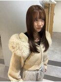 オリーブベージュ 結べるレイヤーカット