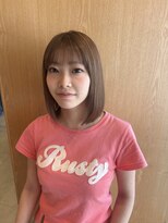 フェイス ネクスト ビューティー(Face next beauty)&nbsp;艶ベージュボブ×シースルーバング