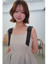 アンジェリカ 立町店(ANGELICA)&nbsp;【望月】プツッと大人かわいいレイヤーボブ  顔周りレイヤー