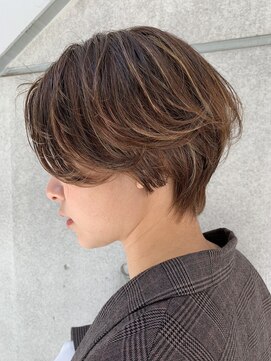 シー バイ ロンド 新宿(Sea by Lond) 【佐藤健太郎】ハイライトグレージュハンサムショートボブ新宿