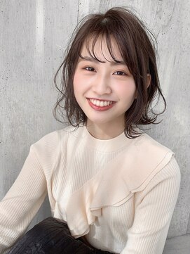 シスタ(SISTA) 【SiSTA】田中シースルーバング外ハネくびれヘアミニウルフ韓国