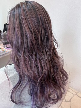 シャトン(chaton) バレイヤージュ×ラベンダー