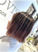 切りっぱなしボブ/ピンクブラウン/エアリーロング/美髪のススメ