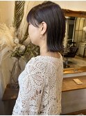 ラベンダーアッシュ×切りっぱなしボブ