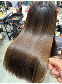 大人かわいい髪質改善_ダークブラウン_ロング［東陽町］