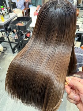 アディクト 東陽町西口(addict) 大人かわいい髪質改善_ダークブラウン_ロング［東陽町］