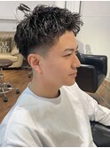 ハイライト/マッシュパーマ/ウルフ/アッシュブラック