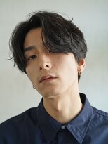 センターパートカルマヘアニュアンスパーマ韓国シャドウパーマ