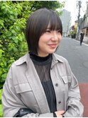 ぱつんとボブと地毛風艶グレー