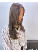ミルクティーベージュダブルカラーインナーカラーケアブリーチ
