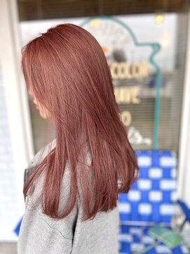 サンディーズ(Sandees) ロングレイヤーブリーチモーブピンク秋カラー