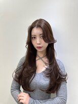 ヴィオットバイサロン(Viot by Salon)&nbsp;前髪ありグレージュ似合わせカット韓国ウェーブミディアム銀座