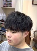 ツイストスパイラル/メンズパーマ/刈り上げツーブロック/柏