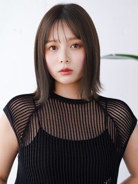 レノラ 本町(LENORA) インナーカラー外ハネボブパーマくびれボブくびれミディアムボブ