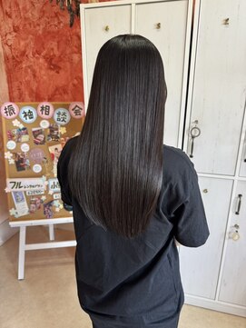 ジール(zeal) くびれヘア/アプリコットオレンジ/ハイライトカラー/成田