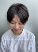 丸みショートシースルーバングくびれショートボブミニボブ