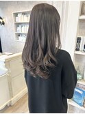 福山市Caary艶ロング巻き髪マロンくすみグレージュ20代30代40代