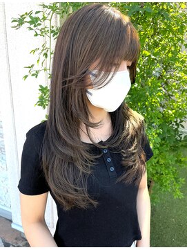 ヘアー アンド ビューティー リル(rille) 【工藤雄大】レイヤーカット×透明感オリーブグレージュ