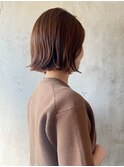 外ハネボブ×ブラウンベージュ