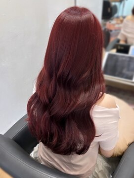 シエルバイアフロート(ciel by afloat) 〇チェリーレッド ブリーチなし ダブルカラー 赤髪 ワインレッド
