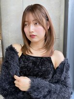 トルネード(TORNADO)&nbsp;面長 ミディアムレイヤー ベージュブラウン M20251204