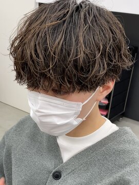 ノードオム 栄(NODE HOMME) 波巻きスパイラルツイストスパイラルパーママッシュメンズヘア