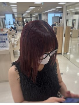 ケンジ 平塚ラスカ店(KENJE) チェリーレッド/ダークブルー/デジタルパーマ/平塚駅