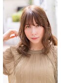 mowen×アッシュグレージュ×ロングレイヤー×外人風カラー