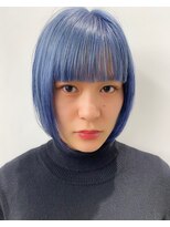 レコ 渋谷(LECO)&nbsp;くすみブルーなボブ