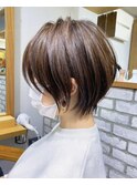 30代/40代/50代・絶壁解消・小顔前下がりショートボブ【中村】